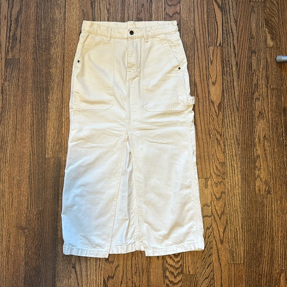 Zara  M maxi white denim skirt - Picture 1 of 6
